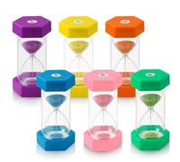 6 Piezas Reloj de Arena Colorido-1/3/5/10/15/30 Minutos, Reloj de Arena para niños, Adecuado para Cocina, Familia, Vida Infantil, Guardería, Oficina, Tiempo de Juego, Actividades y Regalos creativos