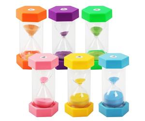 6 Piezas Reloj de Arena,Colorido Relojes de Arena,Temporizador de Color 3/10/30/15/45/60 Minutos，Adecuado para Cocina, Familia, Vida Infantil, Tiempo de Juego, Regalos creativos