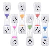 6 Piezas Reloj de Arena para Niños, Temporizador de 2/3 Minutos para Cepillarse los Dientes Escuela Guardería Oficina Set de Relojes de Arena Coloridos, Cálculo de Cuenta Regresiva para Actividades