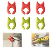 6 Piezas Reposa Cucharas Cocina,Clip de Soporte de Cuchara de Silicona,Silicone Utensil Holder Para Colocar Cucharas y Espátulas Después de Cocinar al Vapor Reposautensilios,Utensilios de Cocina