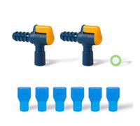 6 Piezas Repuesto de Válvula de Mordida para Camelbak, Recambio Boquilla Botella con 2 Conectores de Tubo en Ángulo y Junta Tórica Piezas de Repuesto para Camelbak Mochila Depósito de Agua