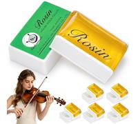 6 Piezas Resina Violin, Colofonia Natural para Violín, Violonchelo Viola, Natural Rosin Violin con Estuche, Mejora la Pronunciación del Instrumento Musical, Gran Agarre y Bajo Nivel de Polvo