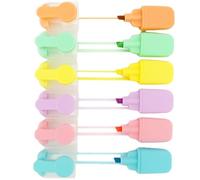 6 Piezas Rotuladores Niños Mini Fluorescente Subrayadores para Niños Colorear Forma de Caramelo para Regalo Cumpleaños Niños Fiesta y Recompensas