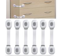 6 piezas Seguridad Puertas Niños, Cierre Seguridad Cajones Bebe con ajustable, Seguridad Puertas Niños Para Armarios Puertas Y Ventanas, Nevera, cajones, etc