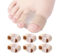 6 Piezas Separador Dedos Pie, Grandes Separadores Para Dedos En Valgo, Separador Para Dedoss En Valgo, para Juanetes o Superpuestos, Comodidad Diaria, lavable, Mujeres y Hombres