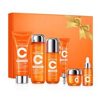6 Piezas Set de Cuidado Facial Vitamina C,Kit Skincare Hidratante, Rutina Facial con Sérum de Vitamina C,Cuidado para un Cutis Luminoso,Hidratación Diaria y Set de Regalo para Mujer en Navidad