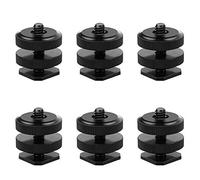6 Piezas Soporte de Zapata para cámara a Adaptador de Tornillo de trípode de 1/4 "-20, Adaptador de Tornillo de 1/4 "para Flash de cámara Montaje en Zapata DSLR Rig para cámara