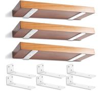 6 Piezas Soporte Estanteria Pared, 20cm Escuadras Metalicas Invisibles, Soporte Balda Flotante Pared, Soportes En L de Metal Resistente En Pared con Tornillos (Blanco) 8in