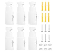 6 Piezas Soporte Toallero Electrico, Soporte para Toallero Radiador, Soporte Radiador Pared Ajustable, Soporte de Montaje de Radiador para Baño, Compatible con Radiadores Rectos y Curvos, Blanco