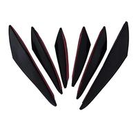 6 piezas Spoiler de parachoques de coche divisor de labios de parachoques de PP universal difusor de parachoques trasero/delantero modificado alerones de separador de labios protección de parachoques