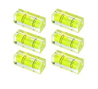 6 Piezas Square Mini Spirit Level Burbuja 15x15x40mm para Cámara y DIY | Mini nivel de burbuja compacto con burbuja clara para cámaras, trípodes, 3D impresora y proyectos DIY