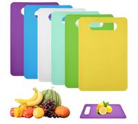 6 Piezas Tabla para Cortar Cocina Antideslizante, 29*19cm, Antibacteriana, Cutting Board, de Plástico, Profesional, Tabua de Corte