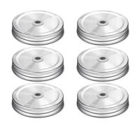 6 Piezas Tapas de Metal Reutilizables para Conservas de Boca Ancha y Almacenamiento de Alimentos