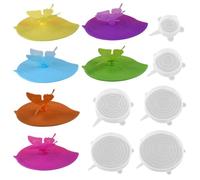 6 Piezas Tapas De Taza De Hoja De Mariposa, 6 Piezas Tapas De Silicona Para Mantener Frescos, Tapas De Taza De Agua De Silicona, Tapas De Taza De Repuesto (10 X 10,3 Cm)