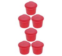 6 Piezas Tapón de Silicona para Botellas de Vino Tinto, Rojo | Cierre Hermético, Apertura Clic, Uso en Casa y Exterior, para Vino y Cerveza, Portátil