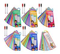 6 Piezas Tarjetas De Aprendizaje, Suma, Resta, División, Tablas Multiplicar, Juego De Aprendizaje, Regalos De Aprendizaje,Toddler Learning Flash Cards,Mathematics Flashcards with 10 Erasable Pens
