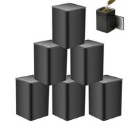 6 Piezas Tarros De Té Clásicos Rectangulares Para Té Suelto, Bote Para Te a Granel, Tarros Metálicos para Té, Latas Metalicas Para Te,para Café, Especias, Azúcar Glas, Frutos Secos(85x85x130 mm,Negro)