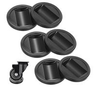 6 Piezas Tazas Redonda de Goma para Muebles, Protector Patas Sillas, Posavasos Antideslizantes de Muebles, Copas Tazas de Ruedas de Muebles Redondos para Cama Sofá Silla Protectores de Suelo
