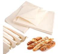 6 Piezas Tela Lino Para Masa Pan, 48 X 36 Cm 100% Natural Tela Panadero Para Hornear, Paño De Levadura De Pan, Paño Panadero Lino Para Panaderos Caseros, Principiantes, Para Hacer Baguettes Y Panes