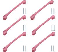 6 Piezas Tiradores Armarios Pomos De Armario Para Habitación De Niños,Pomos De Puerta,Cajón,Armario,Tiradores Coloridos,Rosa,96mm