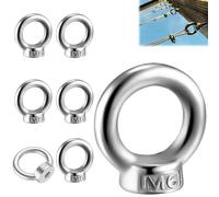 6 Piezas Tuerca De Anilla, M6 Anillo De Elevación, Tuerca de Anillo de Acero Inoxidable, Tuercas Anulares, Tornillo De Ojo De Elevación