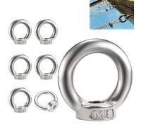 6 Piezas Tuerca De Anilla M8 De Acero Inoxidable - Anillo De Elevación, Tornillo De Ojo Para Elevación