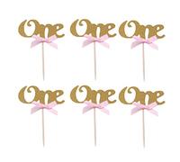 6 piezas Un pastel de cumpleaños decoración de ducha de bebé fiesta lentejuelas taza decoración de pastel oro fiabletratamiento muy atractivo