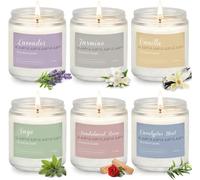 6 Piezas Velas Perfumadas Regalo, Velas de Aromaterapia de Cera de Soja, Velas Perfumadas Alivian el EstréS, Aniversario, CumpleañOs