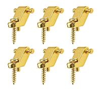 6 piezas Yootones Guitarras Cuerdas de Cuerdas de Guitarra Guías de Retenedor para Fender American Strat Tele Guitarras (Oro)