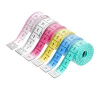 6 PiezasCinta Metrica Corporal, 2 en 1 Cinta Medir Cuerpo, 150 cm Metro de Costura, Cinta Métrica de Sastre Suave de doble cara para brazos y cintura, diseño de ropa