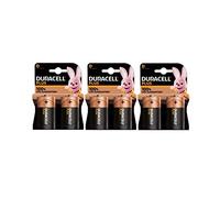 6 pilas alcalinas Duracell D Plus, LR20 MN1300 (3 blísters de 2 baterías)