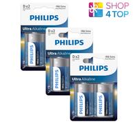 6 Pilas Alcalinas Ultra D De Philips 1.5V Blister LR20 Mono 2bl Exp 2029 Nuevas