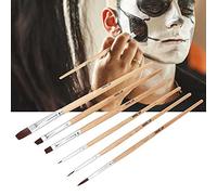 6 pinceles de pintura al óleo de arte Maquillaje profesional Pincel de maquillaje facial de Halloween Pincel de pintura de acuarela Perfecto para bolsa de viaje o estuche.