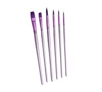 6 pinceles profesionales de cerdas de nailon para acuarela, para artistas, principiantes, acrílicos, gouache, pintura al óleo