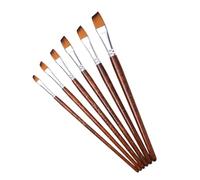 6 pinceles profesionales de cerdas de nailon para artistas, principiantes, óleo, acrílico, acuarela, roca, lienzo, pintura, cerdas de nailon
