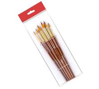 6 pinceles profesionales de cerdas de nailon para pintura al óleo, acrílicos, acuarela, roca, lienzo, pintura, cara, cuerpo, arte, pinceles de cabeza redonda