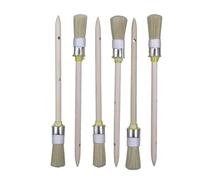 6 pinceles redondos de 20 mm de diámetro, tamaño 2, cerdas claras