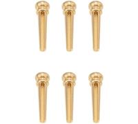 6 pines de latón para puente de guitarra, clavijas de cuerda compatibles con piezas de guitarras acústicas folclóricas
