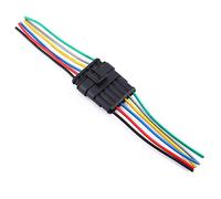 6 Pines Kit de enchufes eléctricos a prueba de agua, Enchufe del conector eléctrico del coche con el alambre