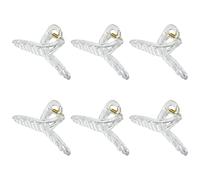 6 pinzas de plástico transparentes para el cabello, pinzas para el pelo grandes, antideslizantes, accesorios de peinado para cabello fino y grueso para mujeres