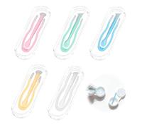 6 pinzas multicolores para lentes de contacto, con ventosa, removedor de lentes de contacto de silicona de plástico, ayuda a insertar, seguro, fácil de usar, para viajes y uso doméstico