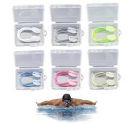 6 Pinzas Nasales Para Nadar Tapones Nasales De Silicona Duraderos Para Adultos Y Niños Pinzas Nasales Impermeables (Empaquetadas Individualmente) Tapones Nasales Para Nadar