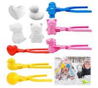 6 pinzas para bolas de nieve, pinzas para bolas de nieve, clip para bolas de nieve, muchas formas, juguetes de nieve para niños, peleas de bolas de nieve, juguetes de nieve para niños (A)