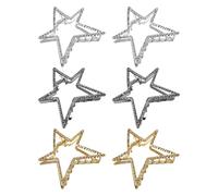 6 Pinzas Para El Cabello De Metal Con Forma De Estrella De Cinco Puntas, Pinzas Para El Cabello De Metal Retro, Pinzas Para El Cabello Para Decoración De Peinados