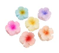 6 pinzas para el pelo con flores, color degradado, elegantes pinzas para el pelo francés, antideslizantes, accesorios para el peinado para bodas, playa, Navidad, uso diario, 7,5 x 7,2 cm, color