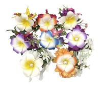 6 pinzas para el pelo con flores hawaianas, pinzas para el pelo con flores artificiales, multicolor para verano, accesorio para el pelo para playa, fiesta, carnaval, vacaciones, festivales, color