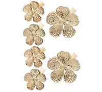 6 pinzas para el pelo de cocodrilo de flores pequeñas, horquillas doradas para el pelo, tocado floral, accesorios para el cabello para niñas y mujeres, accesorios para el cabello para uso casual