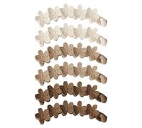 6 Pinzas Para el Pelo de Flores - Antideslizantes, Plátano Esmerilado, Dientes de Doble Fila, Verticales Pequeñas Coloridas - Accesorios Para el Cabello
