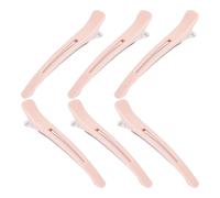 6 pinzas para el pelo para mujer, banda de silicona profesional, clip de rodillo para el pelo con factura de pato para salón y hogar