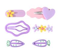 6 pinzas para el pelo para niñas, flores, zanahorias, pinzas para el pelo pequeñas, pinzas para el pelo de pato, broches de presión, accesorios para el pelo, accesorios para el pelo para cumpleaños